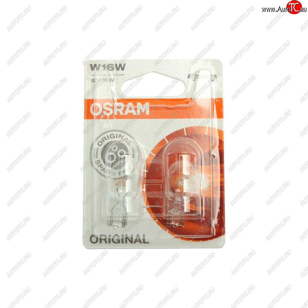 193 р. Лампа 12V W16W W2.1x9.5d блистер (2шт.) OSRAM OSRAM 921-02b  с доставкой в г. Кемерово