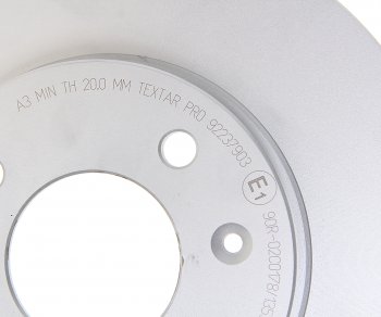 2 799 р. Диск тормозной HYUNDAI Solaris (11-) KIA Rio (11-) передний (1шт.) TEXTAR TEXTAR 92237903  с доставкой в г. Кемерово. Увеличить фотографию 2