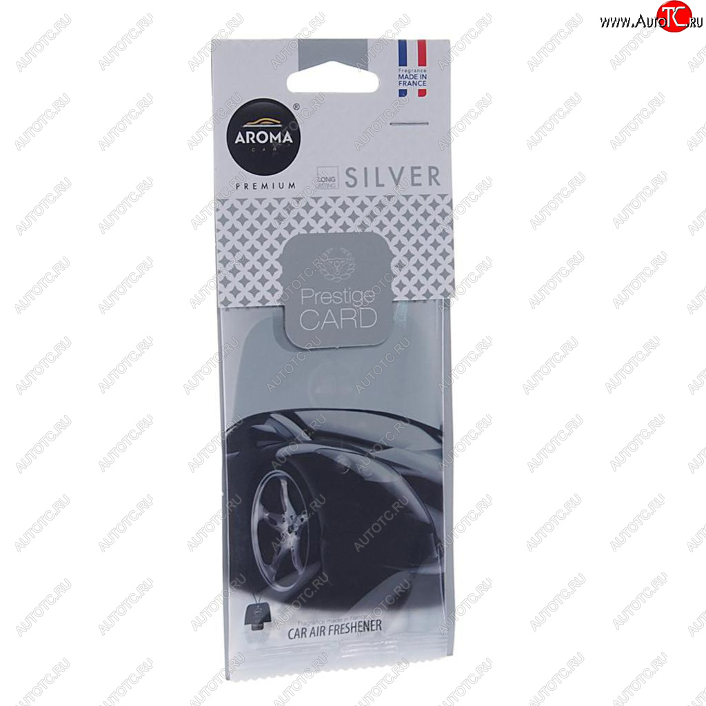 157 р. Ароматизатор подвесной пластина (парфюм) Silver Prestiged AROMA CAR AROMA CAR 92665  с доставкой в г. Кемерово