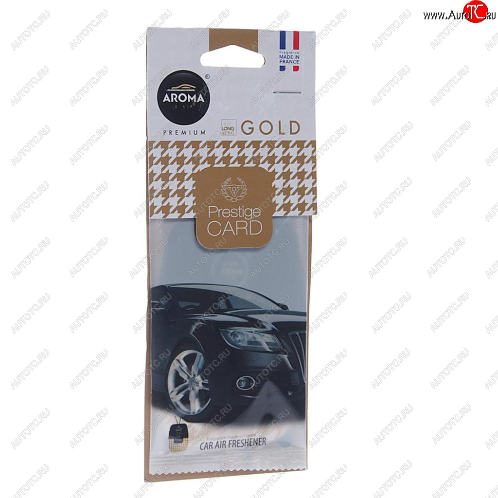 157 р. Ароматизатор подвесной пластина (парфюм) Gold Prestiged AROMA CAR AROMA CAR 92666  с доставкой в г. Кемерово