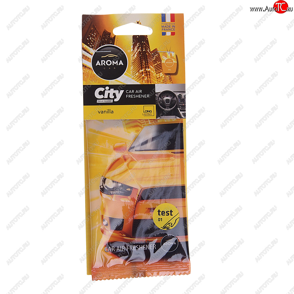 125 р. Ароматизатор подвесной пластина (ваниль) City AROMA CAR AROMA CAR 92669 AROMA CAR 92669  с доставкой в г. Кемерово