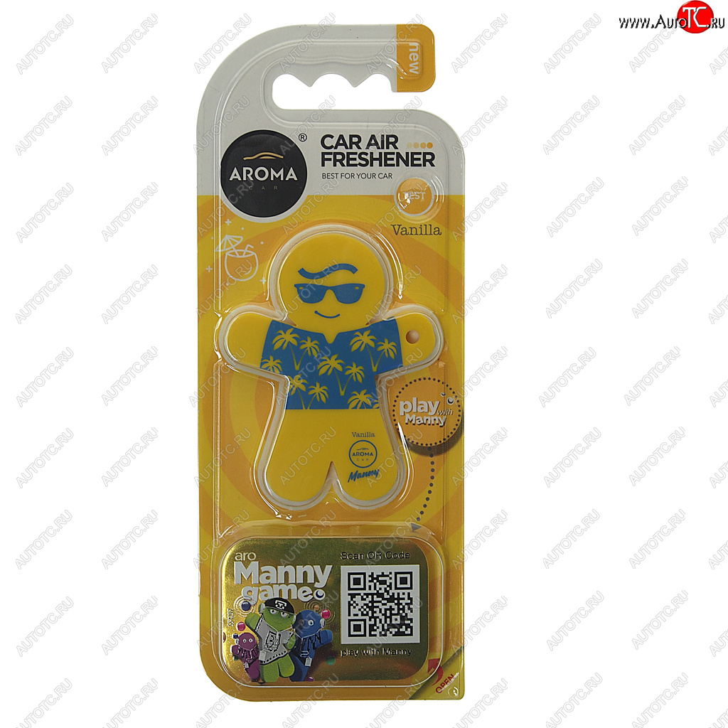 290 р. Ароматизатор на дефлектор полимерный (ваниль) 8г Manny AROMA CAR AROMA CAR 92997  с доставкой в г. Кемерово