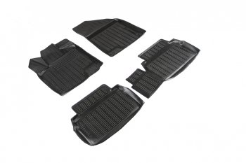 2 469 р. Коврик салона GEELY Coolray (20-) полиуретан черный (4 предм.) SEINTEX SEINTEX 94398  с доставкой в г. Кемерово. Увеличить фотографию 1