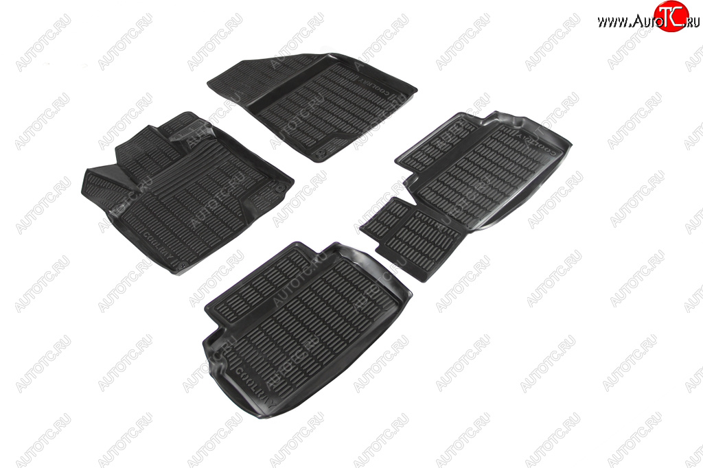 2 469 р. Коврик салона GEELY Coolray (20-) полиуретан черный (4 предм.) SEINTEX SEINTEX 94398  с доставкой в г. Кемерово