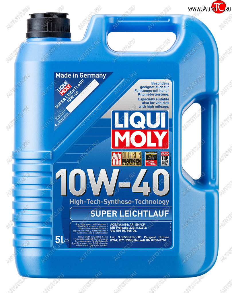 5 299 р. Масло моторное SUPER LEICHTLAUF 10W40 псинт.5л LIQUI MOLY LIQUI MOLY 9505  с доставкой в г. Кемерово