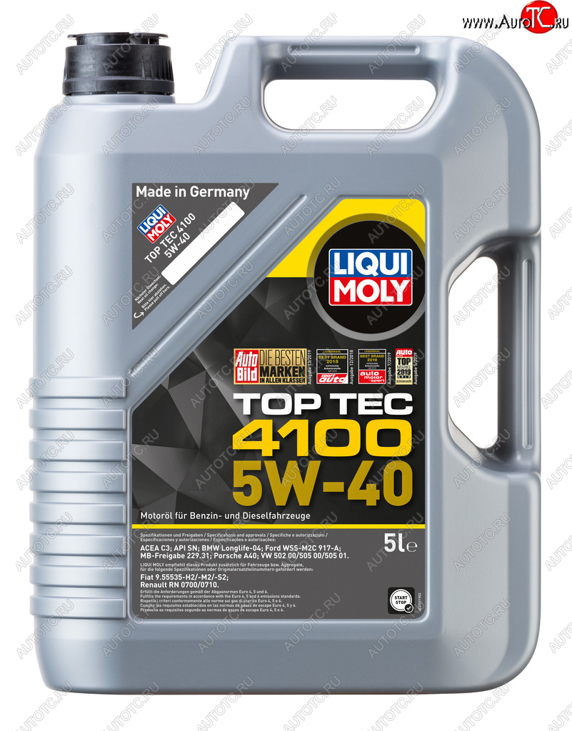 6 999 р. Масло моторное TOP TEC 4100 5W40 синт.5л LIQUI MOLY LIQUI MOLY 9511  с доставкой в г. Кемерово