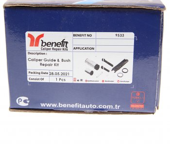 1 069 р. Ремкомплект суппорта BPW TSB3709 (направляющие,пластины) BENEFIT BENEFIT 9533  с доставкой в г. Кемерово. Увеличить фотографию 4