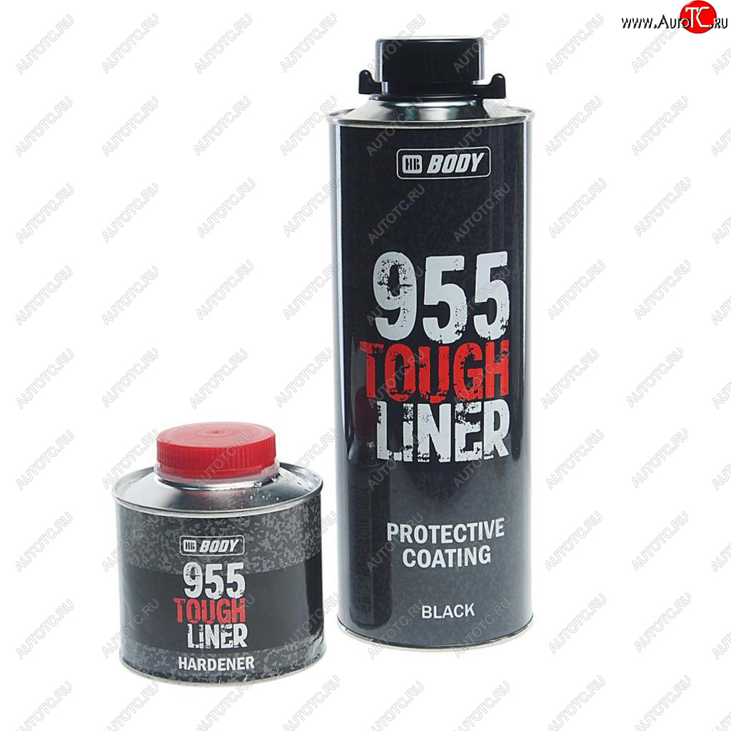 2 649 р. Антигравий черный сверхпрочное покрытие 600мл Tough Liner 955 с отвердителем 0.2л BODY BODY 9550200001  с доставкой в г. Кемерово