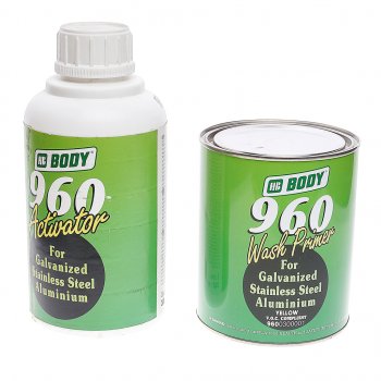 3 799 р. Грунт кислотный 960 Wash Primer 1:1 2К 1л с отвердителем Activator 1л BODY BODY 9600300001  с доставкой в г. Кемерово. Увеличить фотографию 1