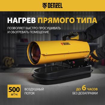 23 999 р. Пушка тепловая 20кВт 500куб.мч дизельная DENZEL DENZEL 96482  с доставкой в г. Кемерово. Увеличить фотографию 5
