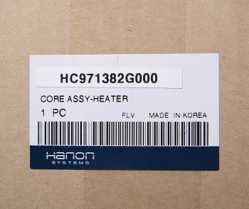5 799 р. Радиатор отопителя KIA Magentis (05-) HCC (HANON) HCC 97138-2g000  с доставкой в г. Кемерово. Увеличить фотографию 2