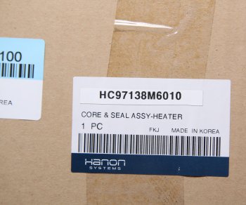 6 999 р. Радиатор отопителя KIA K3 (18-) HCC (HANON) HCC 97138-m6010  с доставкой в г. Кемерово. Увеличить фотографию 3
