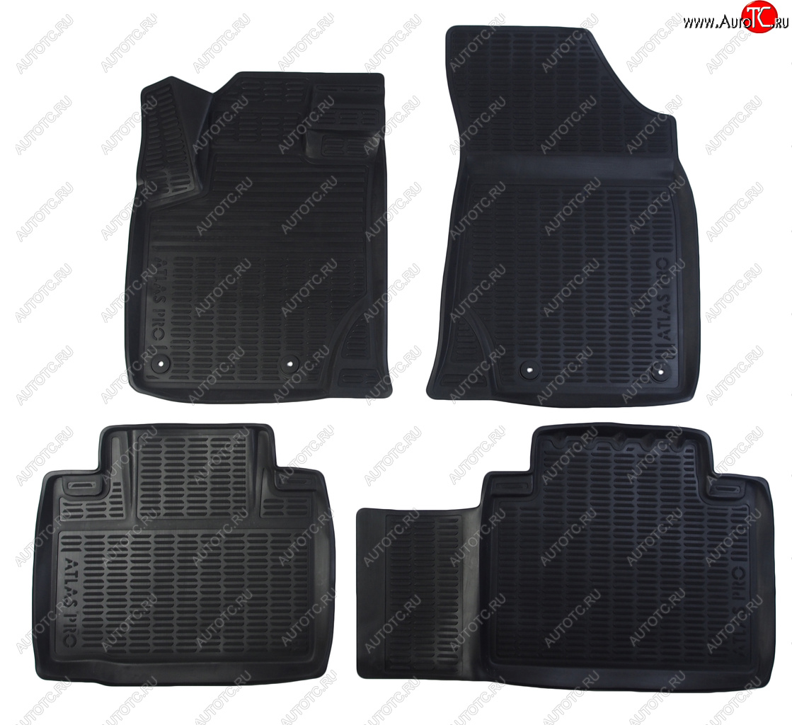 2 099 р. Коврик салона GEELY Atlas Pro (21-) полиуретан черный (4 предм.) SEINTEX SEINTEX 97232  с доставкой в г. Кемерово