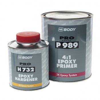 3 299 р. Грунт эпоксидный 989 1кг с отвердителем 732 EPOXY 0.25л BODY BODY 9890700001  с доставкой в г. Кемерово. Увеличить фотографию 1