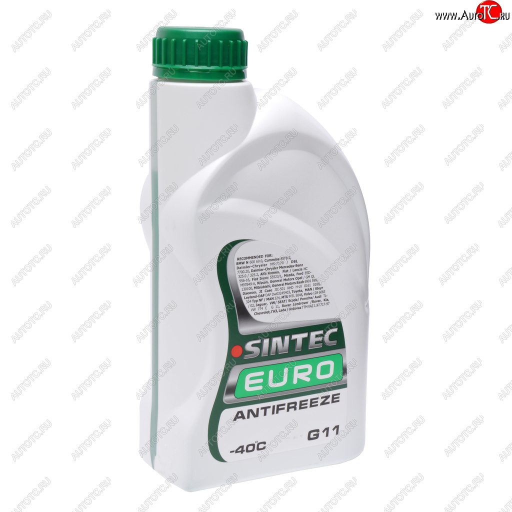 299 р. Антифриз зеленый -40C 1кг G11 Euro SINTEC SINTEC 990553  с доставкой в г. Кемерово