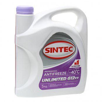 1 569 р. Антифриз фиолетовый -40C 5кг G12++ Unlimited SINTEC SINTEC 990566  с доставкой в г. Кемерово. Увеличить фотографию 1