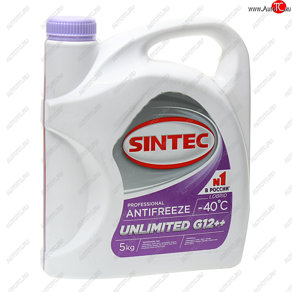 1 569 р. Антифриз фиолетовый -40C 5кг G12++ Unlimited SINTEC SINTEC 990566  с доставкой в г. Кемерово