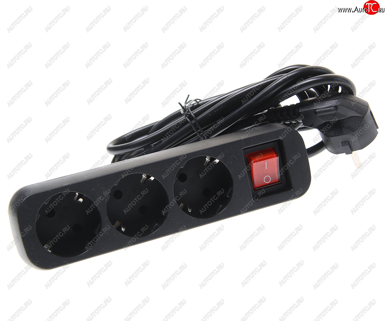 439 р. Фильтр сетевой 3м 10А 2200Вт 3 гнезда с заземлением черный DEFENDER DEFENDER 99334  с доставкой в г. Кемерово