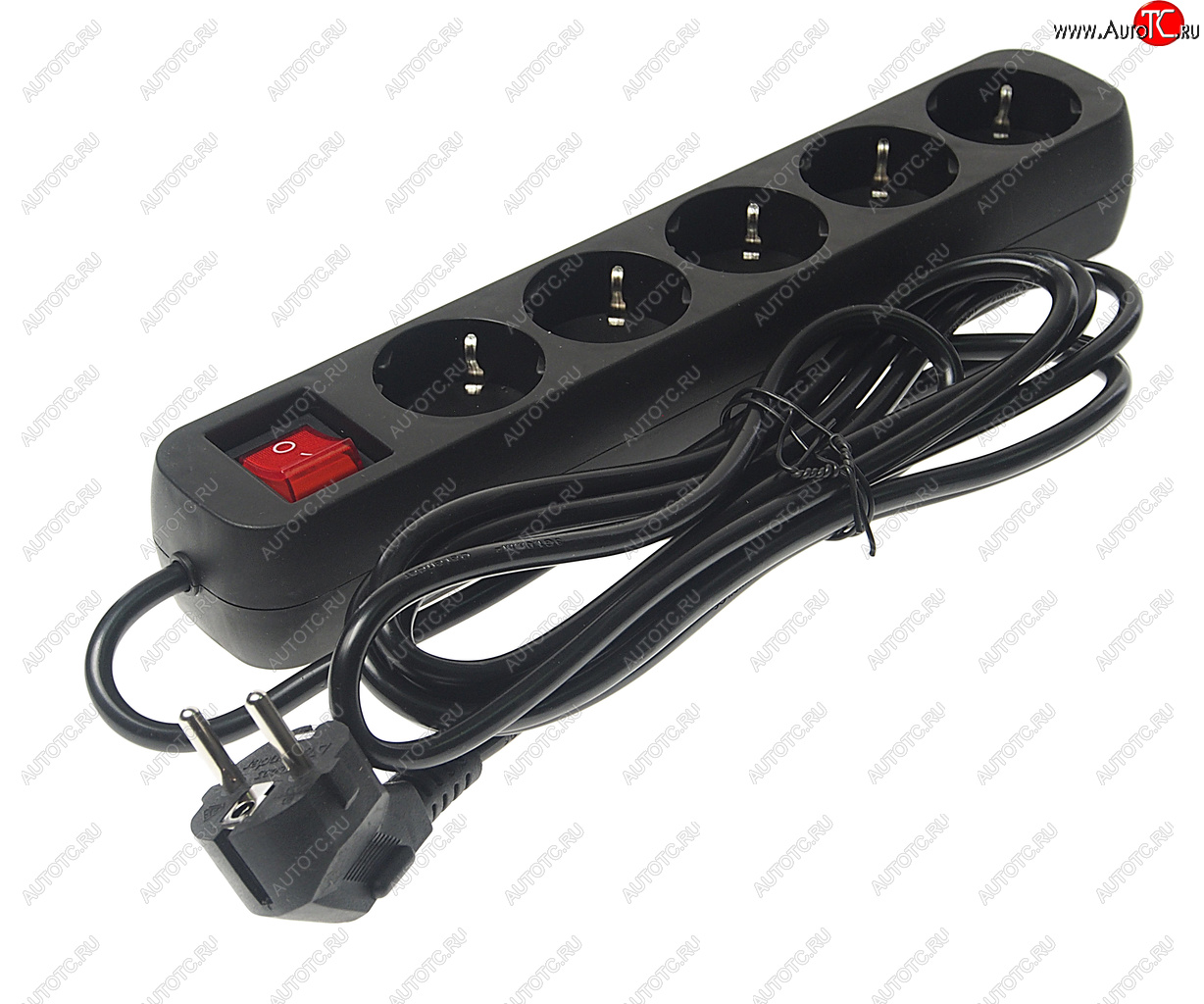 399 р. Фильтр сетевой 3м 10А 2200Вт 5 гнезд с заземлением черный DEFENDER DEFENDER 99342  с доставкой в г. Кемерово