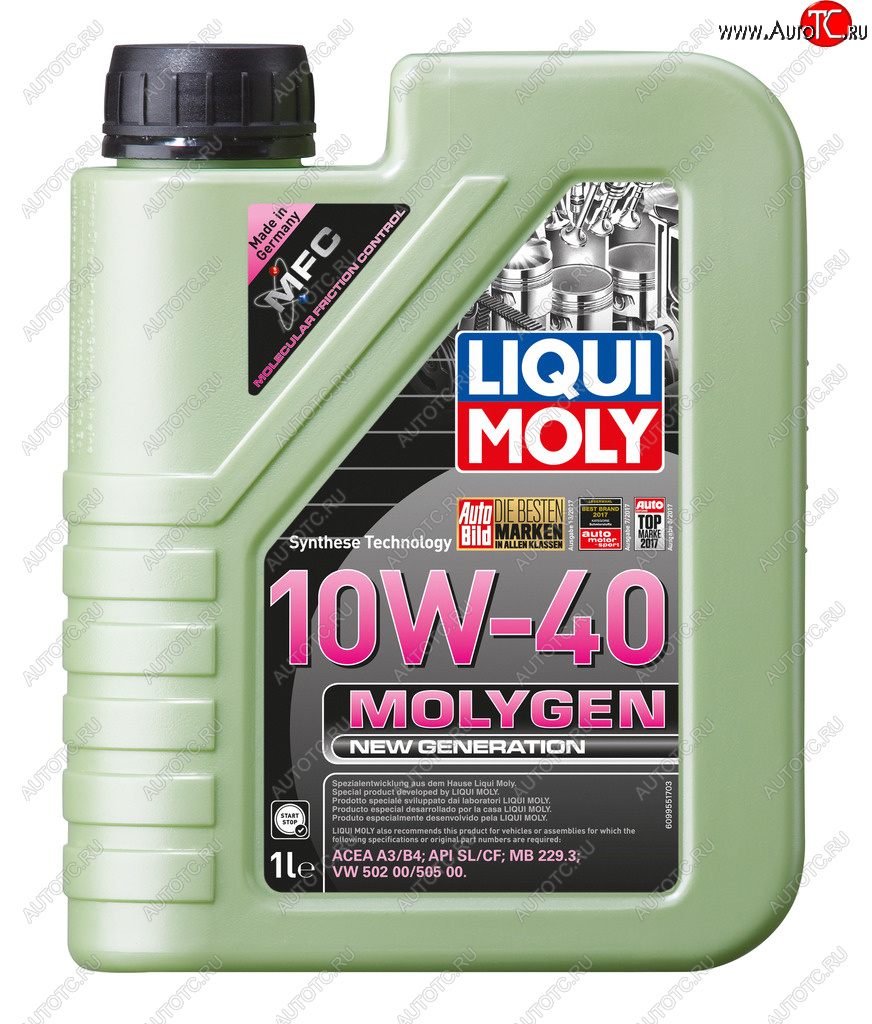1 949 р. Масло моторное MOLYGEN NEW GENERATION 10W40 синт.1л LIQUI MOLY LIQUI MOLY 9955  с доставкой в г. Кемерово