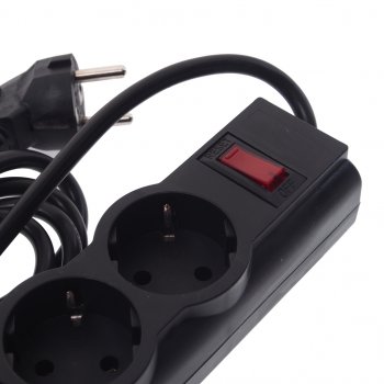 869 р. Фильтр сетевой 3м 10А 2200Вт 5 гнезд + 2 USB с заземлением черный DEFENDER DEFENDER 99753  с доставкой в г. Кемерово. Увеличить фотографию 2