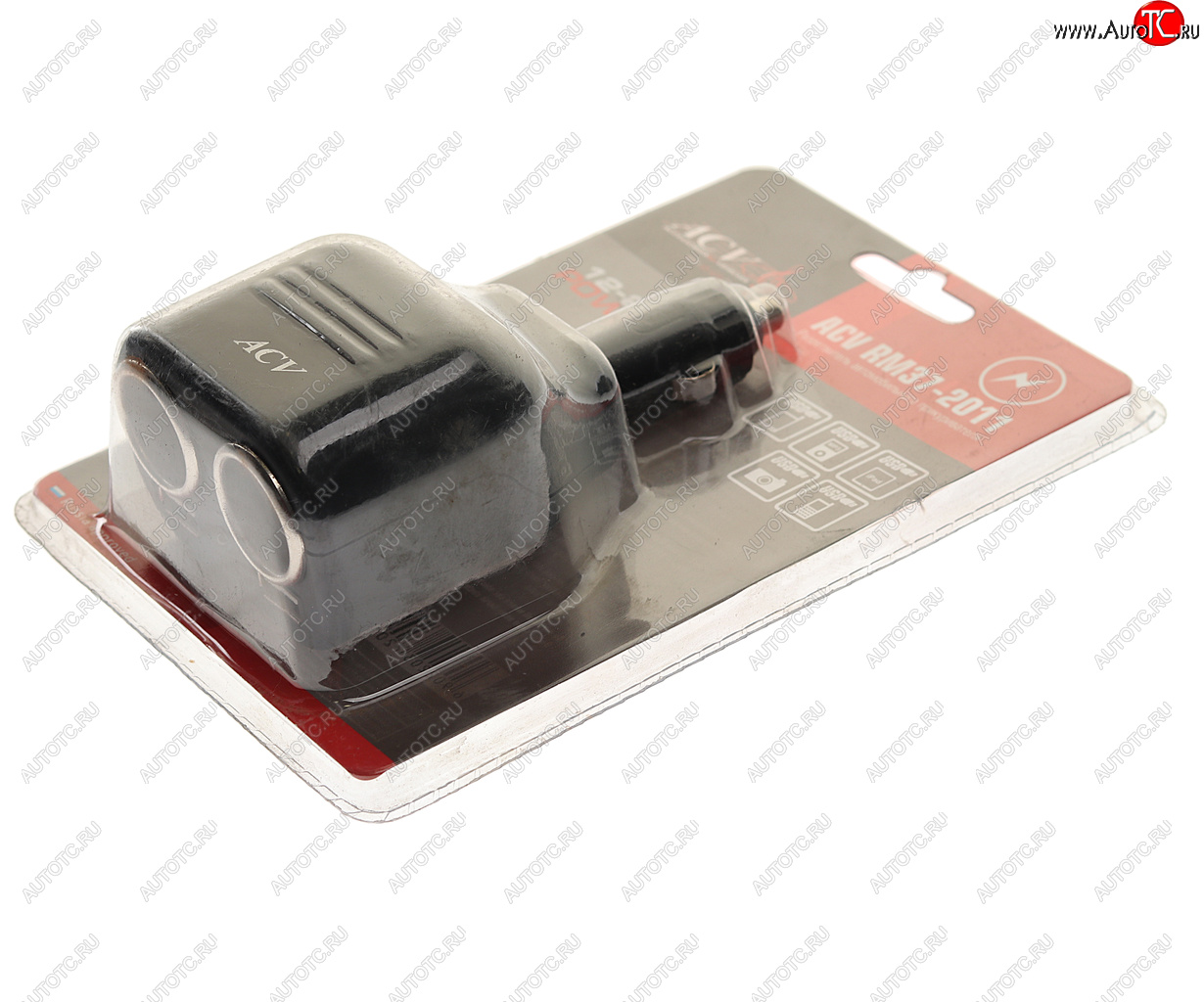 240 р. Разветвитель прикуривателя 2-х гнездовой 2 USB ACV RM37-2011 АвтоВАЗ ACV 99999037201116  с доставкой в г. Кемерово