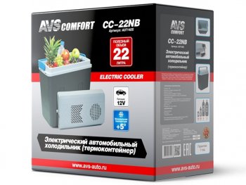 5 749 р. Автохолодильник 22л 41х24х40.5см с функцией заморозки 12V 40W 2.85кг AVS AVS a07140s  с доставкой в г. Кемерово. Увеличить фотографию 3