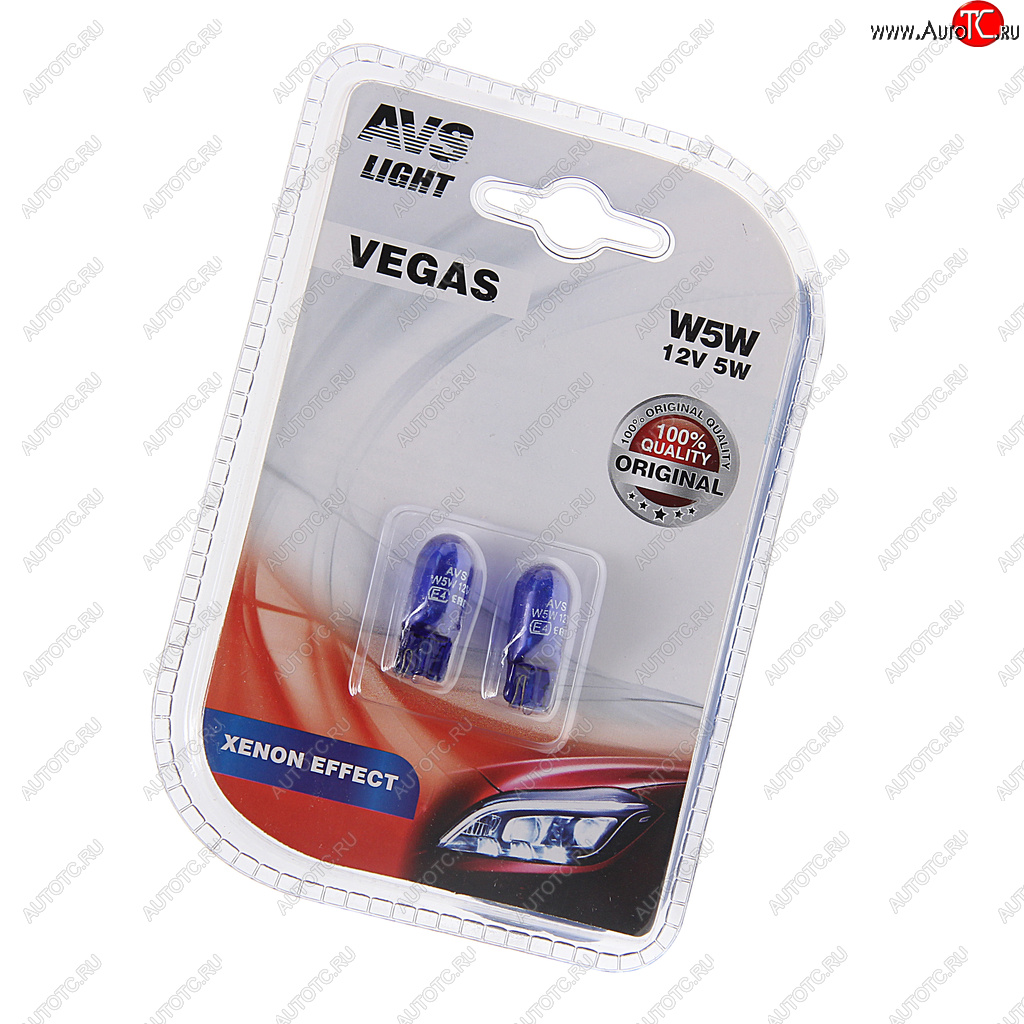 156 р. Лампа 12V W5W T10W W2.1x9.5d блистер (2шт.) AVS AVS a07432s  с доставкой в г. Кемерово