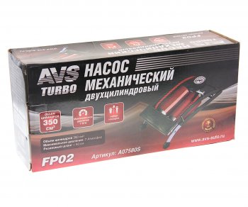 1 149 р. Насос ножной 2-цилиндровый AVS AVS a07580s  с доставкой в г. Кемерово. Увеличить фотографию 3