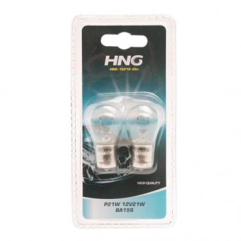 61 р. Лампа 12V P21W BA15s блистер (2шт.) Long Life HNG HNG а12-21-3бл  с доставкой в г. Кемерово. Увеличить фотографию 1
