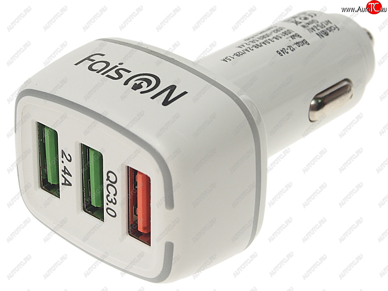 429 р. Устройство зарядное в прикуриватель 3USB 12V FAISON FAISON a1 white  с доставкой в г. Кемерово