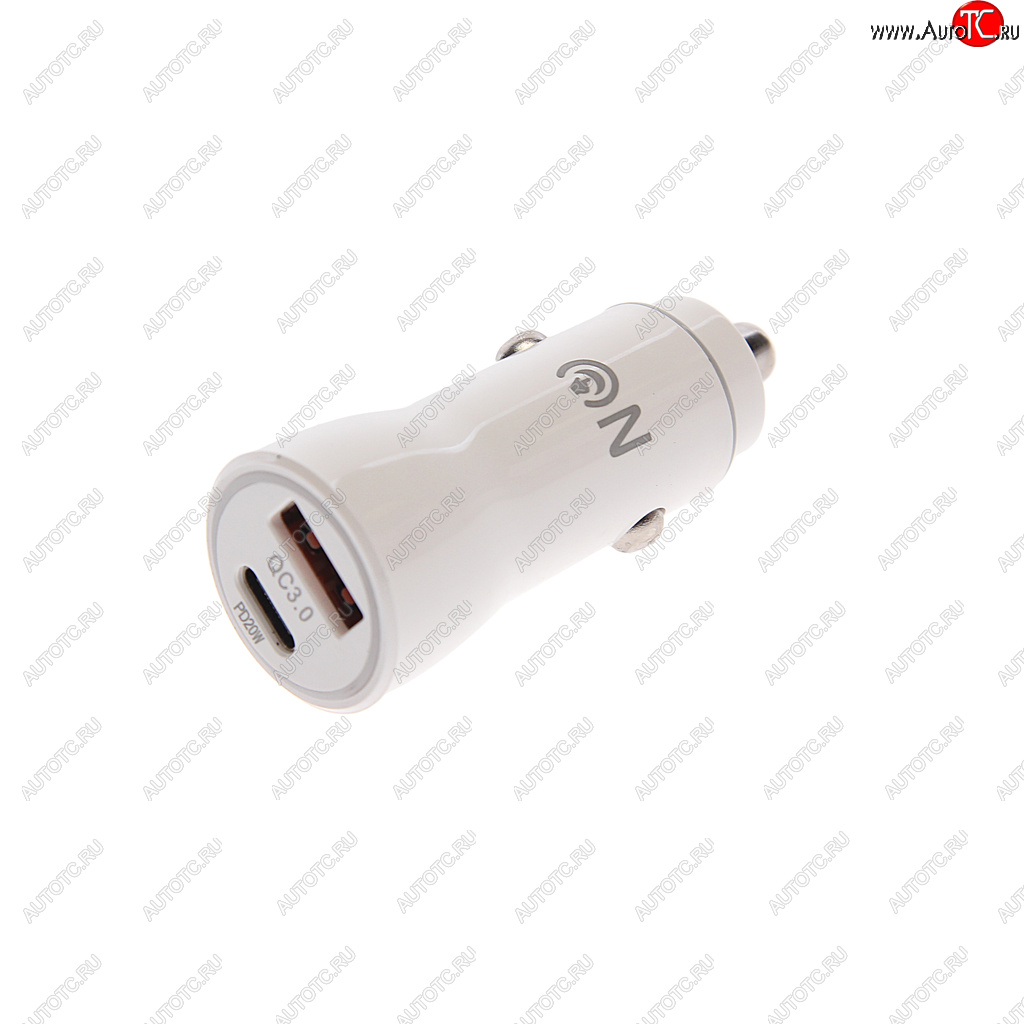 489 р. Устройство зарядное в прикуриватель 1USB + 1 Type C 12V FAISON FAISON a-24 white  с доставкой в г. Кемерово