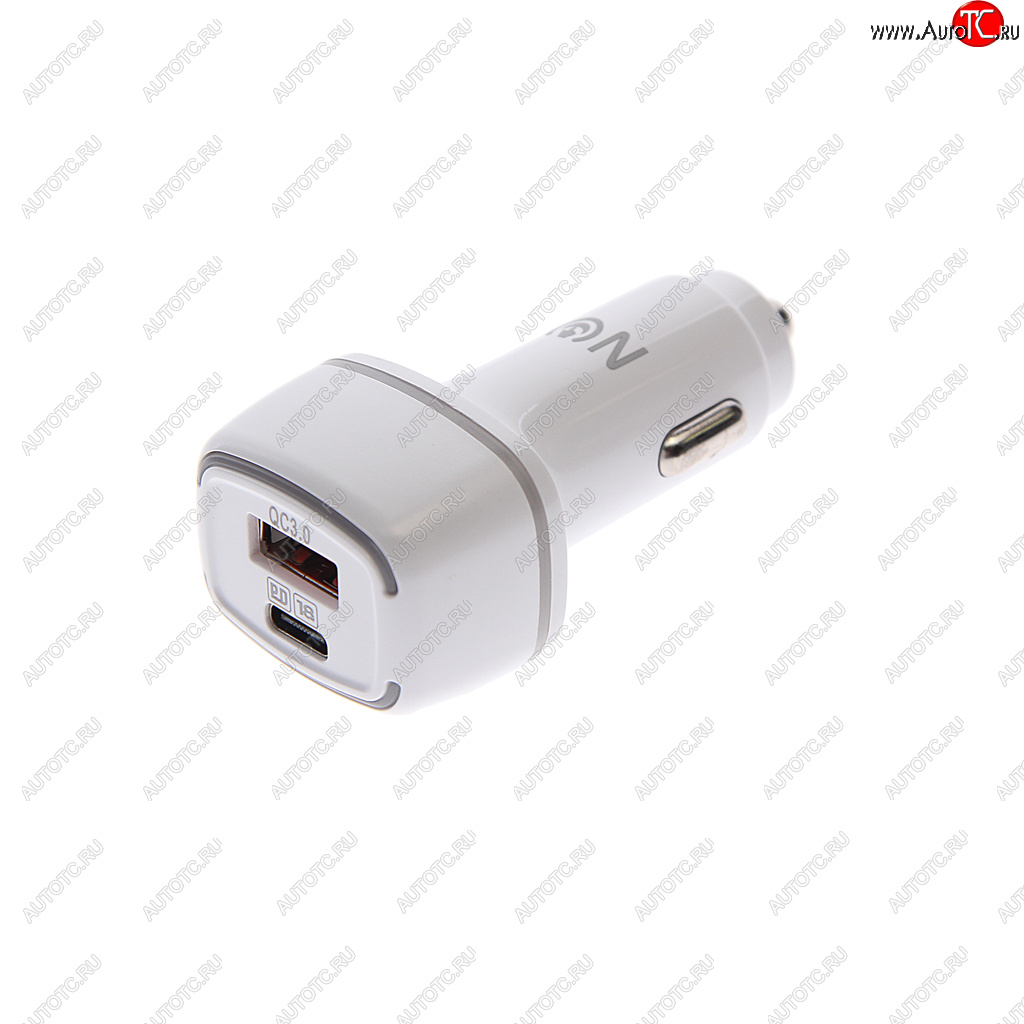 399 р. Устройство зарядное в прикуриватель 1USB + 1 Type C 12V FAISON FAISON a-25 white  с доставкой в г. Кемерово
