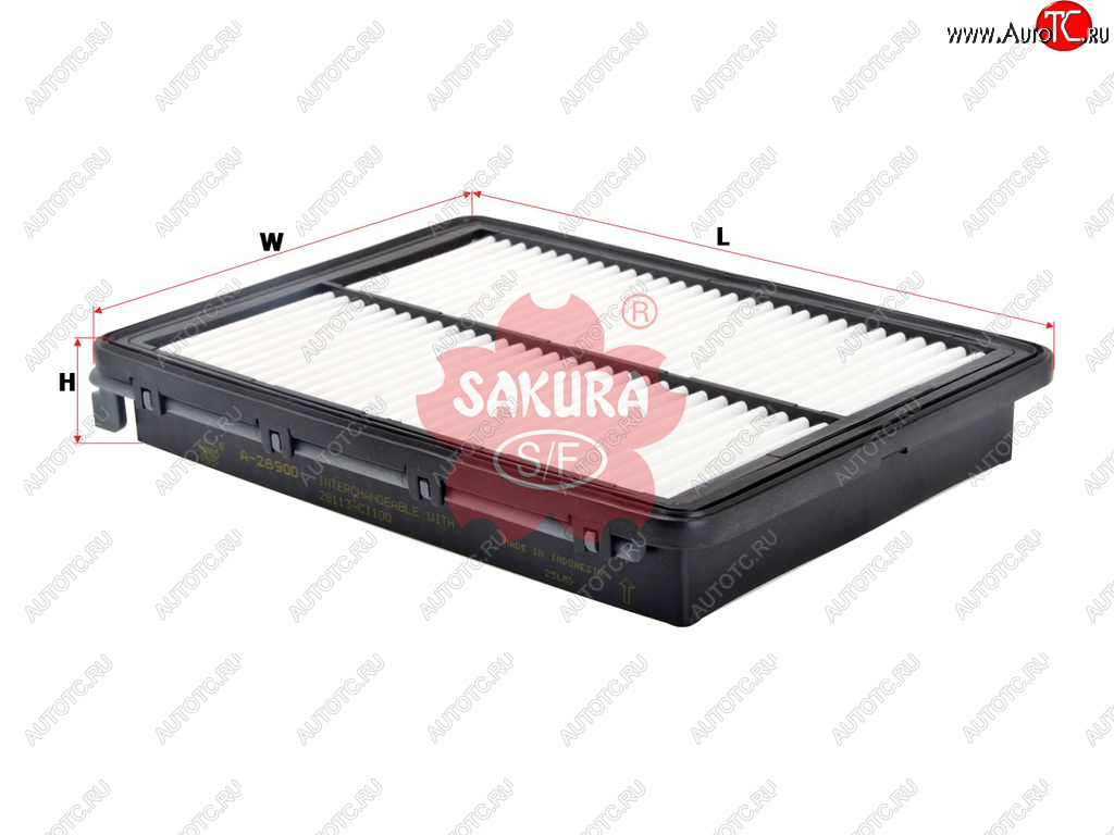 1 179 р. Фильтр воздушный HYUNDAI Sonata (14-) SAKURA SAKURA a28900  с доставкой в г. Кемерово