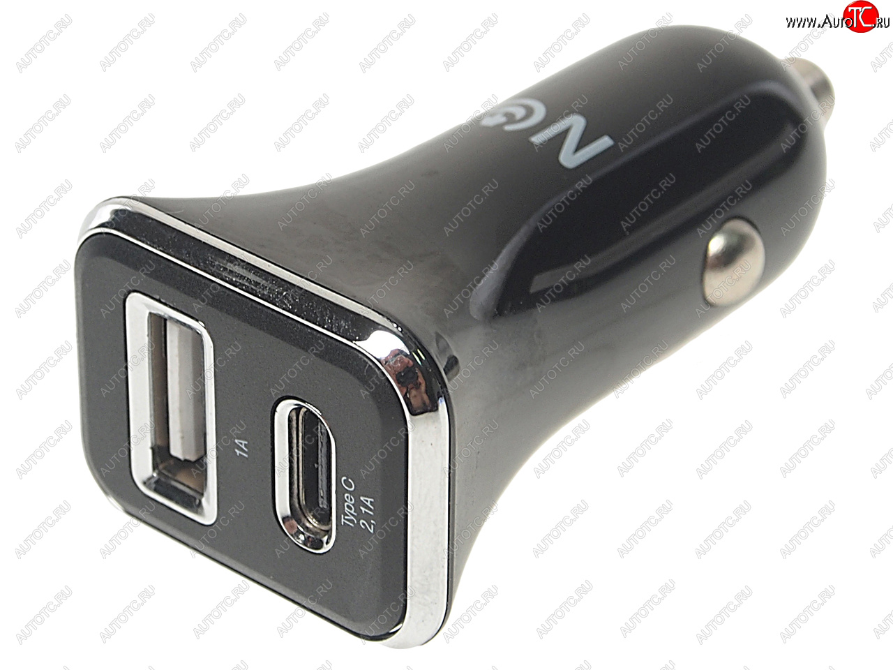 449 р. Устройство зарядное в прикуриватель 1USB + 1 Type C 12V FAISON FAISON a-42 pair black  с доставкой в г. Кемерово