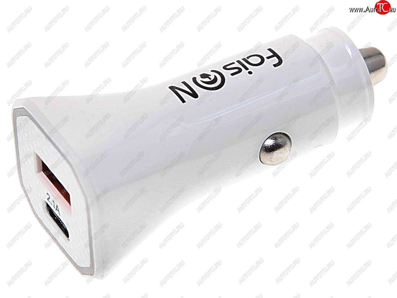 449 р. Устройство зарядное в прикуриватель 1USB + 1 Type C 12V FAISON FAISON a5 white  с доставкой в г. Кемерово