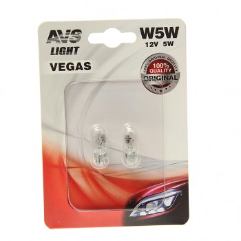 56 р. Лампа 12V W5W T10W W2.1x9.5d блистер (2шт.) AVS AVS a78478s  с доставкой в г. Кемерово. Увеличить фотографию 1