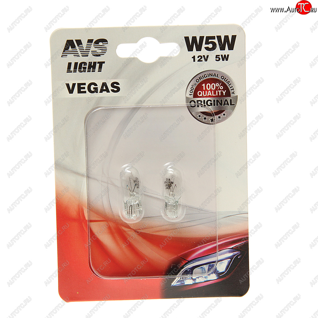 56 р. Лампа 12V W5W T10W W2.1x9.5d блистер (2шт.) AVS AVS a78478s  с доставкой в г. Кемерово