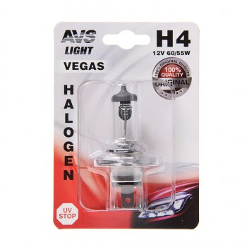 209 р. Лампа 12V H4 60/55W P43t блистер (1шт.) AVS AVS a78482s AVS a78482s  с доставкой в г. Кемерово. Увеличить фотографию 1
