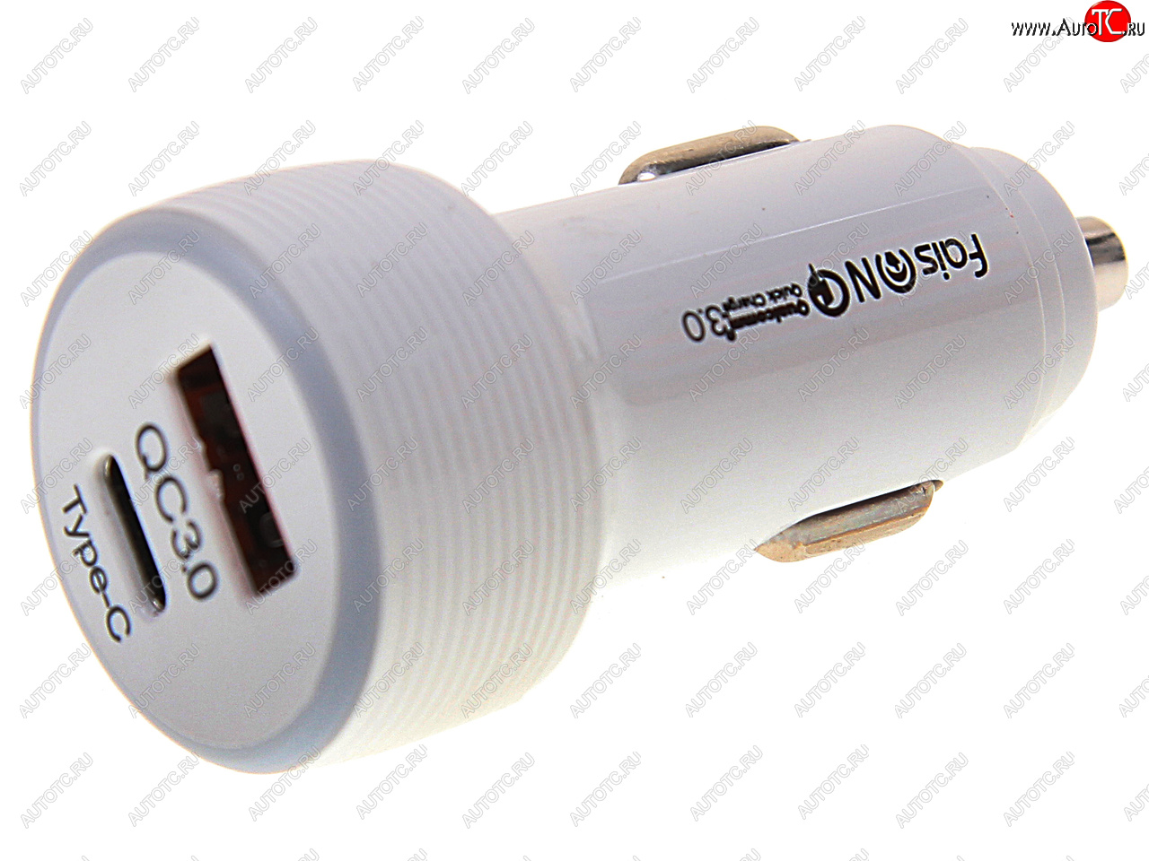 439 р. Устройство зарядное в прикуриватель 1USB + 1 Type C 12V FAISON FAISON a9 white FAISON a9 white  с доставкой в г. Кемерово