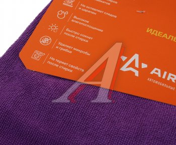 130 р. Салфетка микрофибра универсальная 40х60см фиолетовая AIRLINE AIRLINE ab-a-06  с доставкой в г. Кемерово. Увеличить фотографию 2
