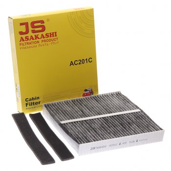 1 199 р. Фильтр воздушный салона NISSAN Almera (00-06),Primera (01-07),Murano (10-) угольный JS ASAKASHI JS ASAKASHI ac201c  с доставкой в г. Кемерово. Увеличить фотографию 1
