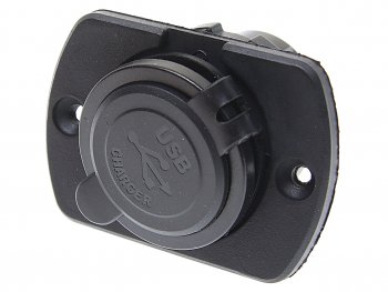 739 р. Розетка автомобильная встраиваемая влагозащищенная 12-24V 2 USB (5V 2.1А+1А) AIRLINE AIRLINE acs-2u-02  с доставкой в г. Кемерово. Увеличить фотографию 2