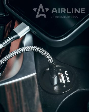 739 р. Розетка автомобильная встраиваемая влагозащищенная 12-24V 2 USB (5V 2.1А+1А) AIRLINE AIRLINE acs-2u-02  с доставкой в г. Кемерово. Увеличить фотографию 7
