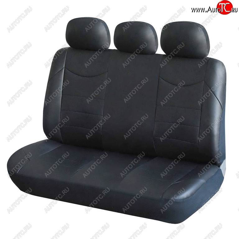 3 399 р. Универсальные чехлы сидений (майка, 11 предм., экокожа) Consul AIRLINE SSANGYONG Korando 2 (1996-2006) (черный)  с доставкой в г. Кемерово