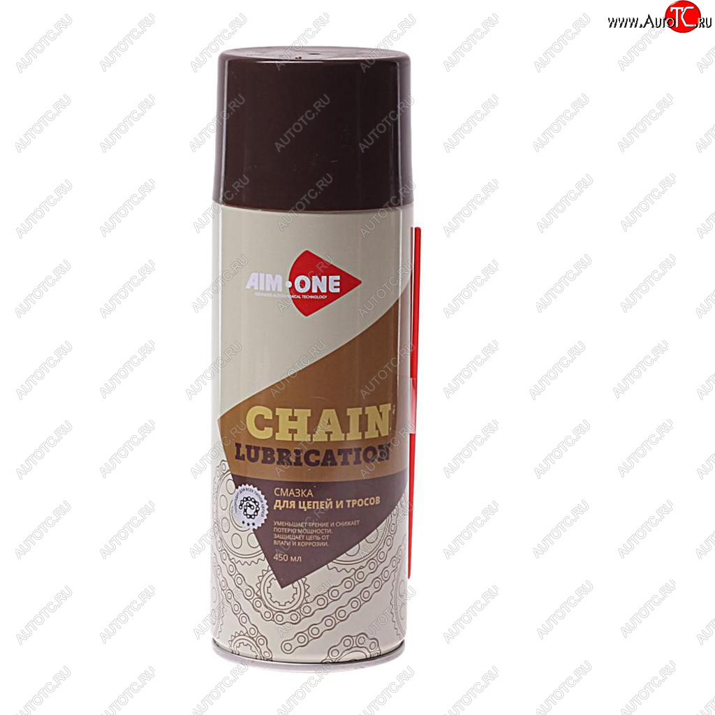 319 р. Смазка для цепей и лебедок 450мл аэрозоль Chain Lubrication AIM-ONE AIM-ONE ad-300  с доставкой в г. Кемерово