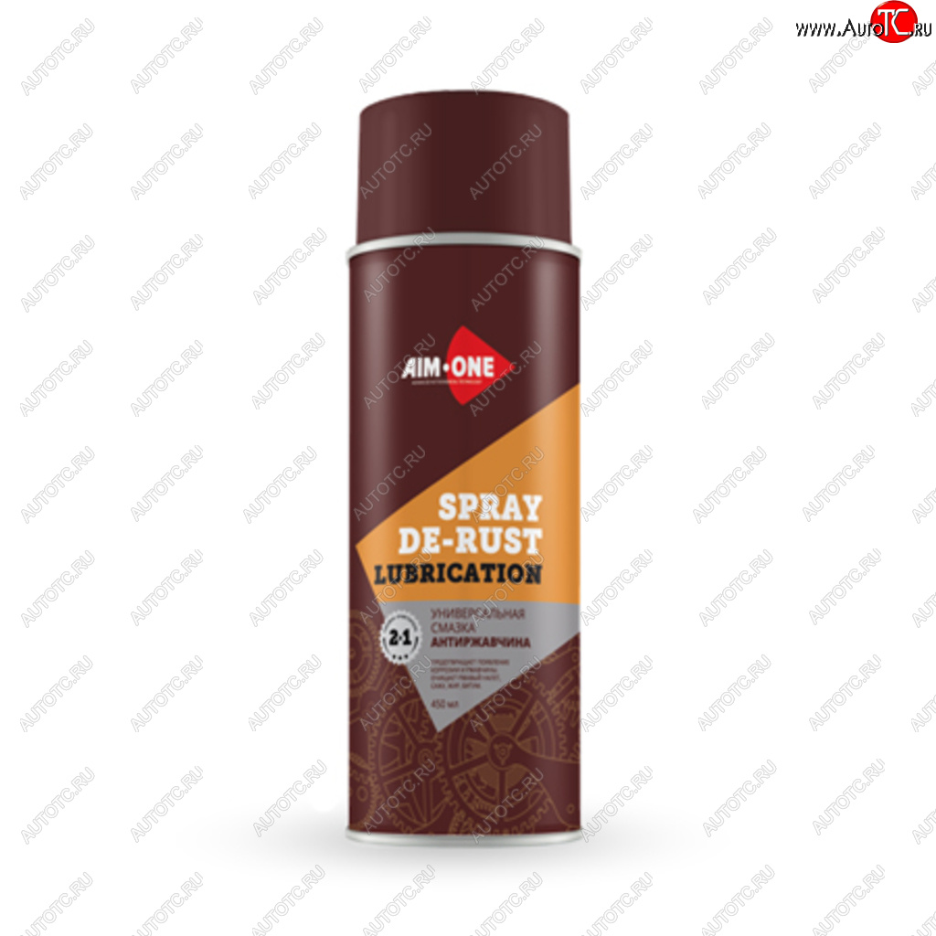 369 р. Смазка универсальная антиржавчина 450мл аэрозоль Spray De Rust Lubrication AIM-ONE AIM-ONE ad-350  с доставкой в г. Кемерово
