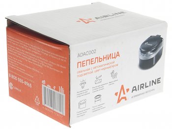 449 р. Пепельница в автомобиль с подсветкой черная AIRLINE AIRLINE adac002  с доставкой в г. Кемерово. Увеличить фотографию 3