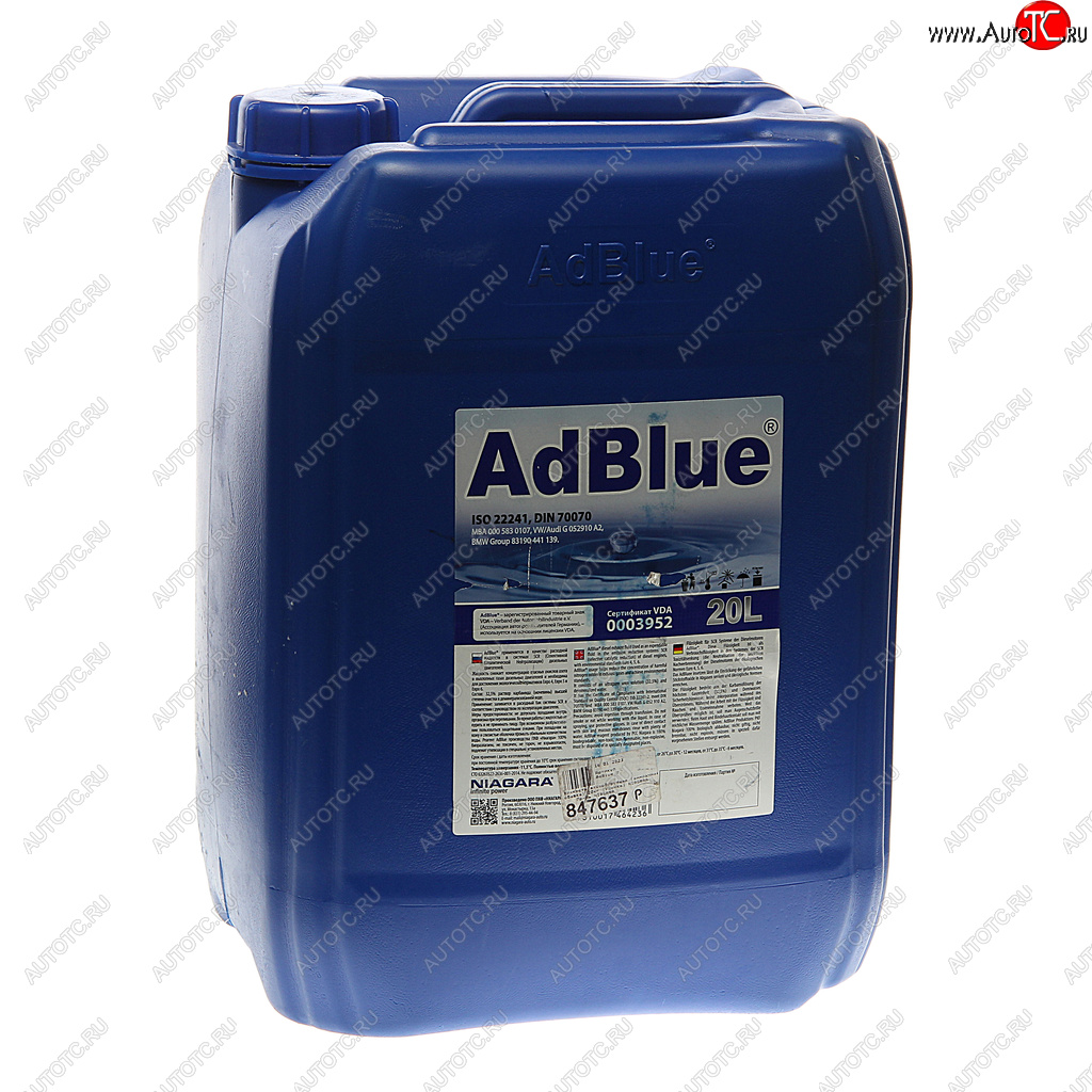 999 р. Жидкость адсорбирующая (аммиачная добавка) 20кг (Уценка) NIAGARA NIAGARA adblue NIAGARA adblue  с доставкой в г. Кемерово