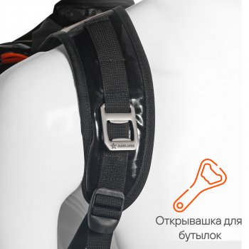 5 749 р. Сумка изотермическая-рюкзак 19л 31х39х16см черно-оранжевая AIRLINE AIRLINE adcb011  с доставкой в г. Кемерово. Увеличить фотографию 5
